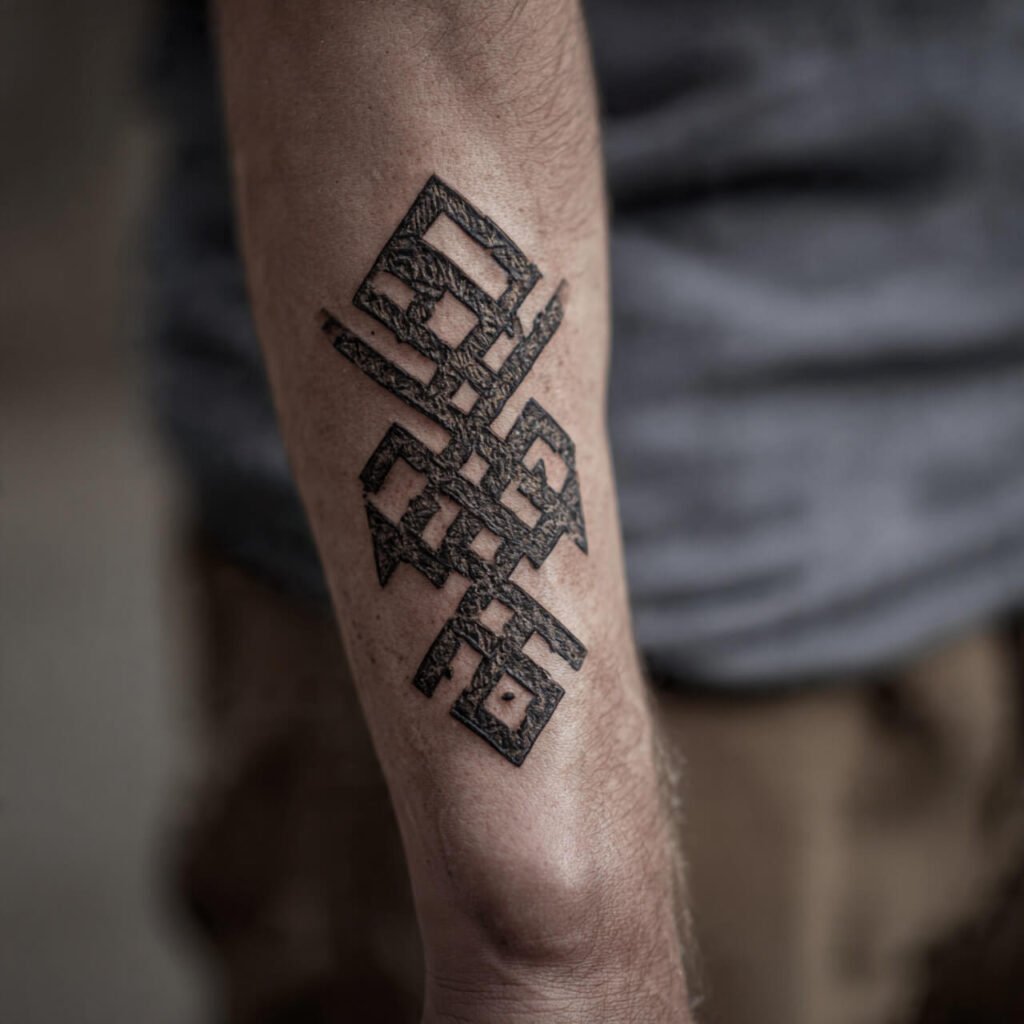 Norse Rune Line tattoo