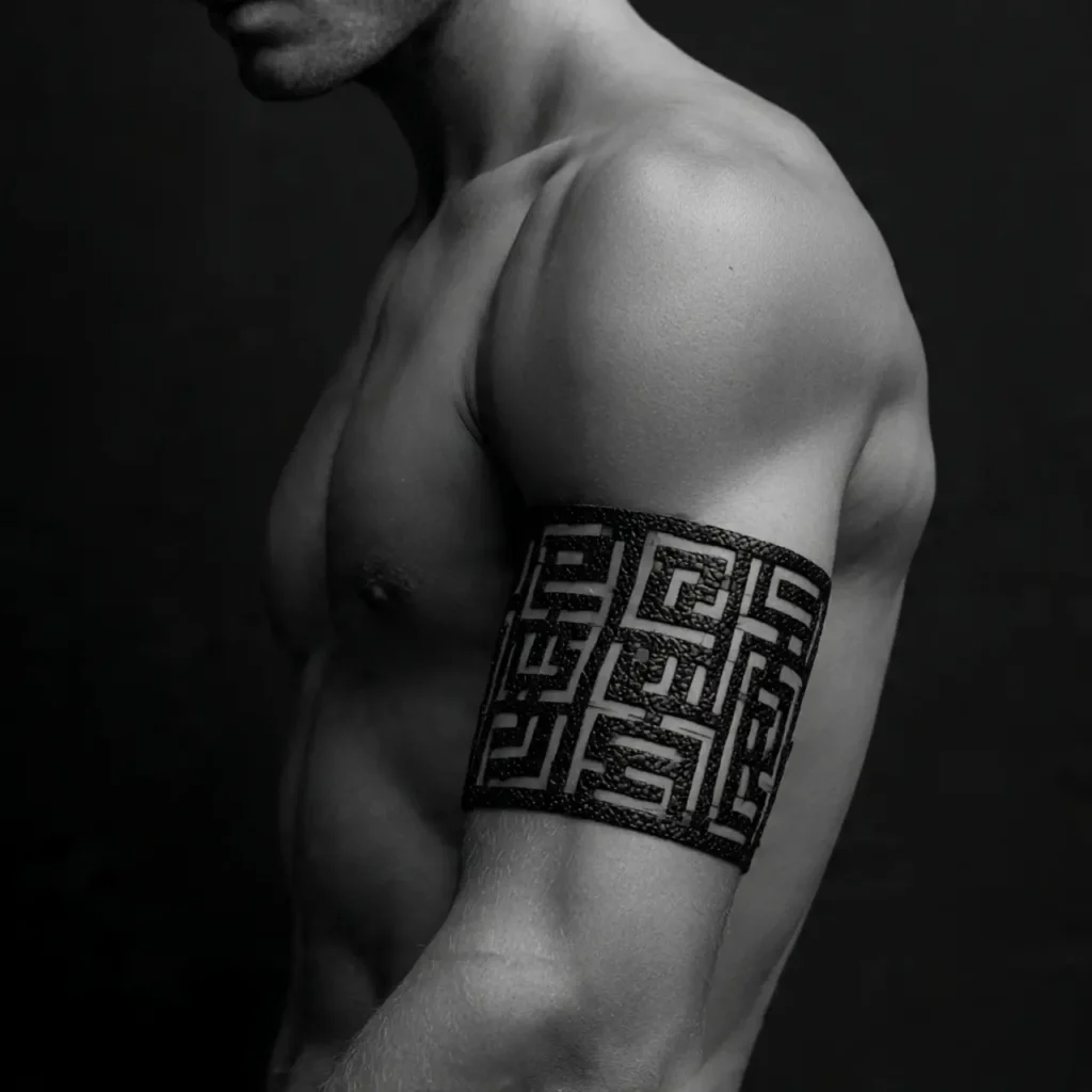 Armband with Negative Space Detail Tattoo