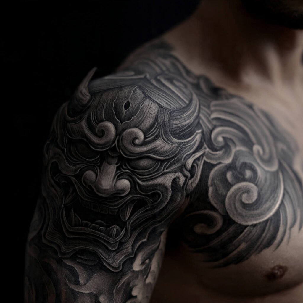 Japanese Hannya Mask Tattoo
