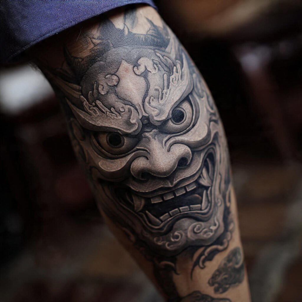 Japanese Oni Mask tattoo
