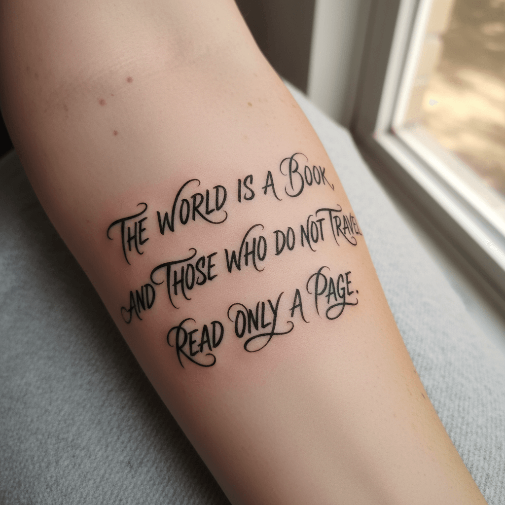 Quote in Handwritten Script Tattoo