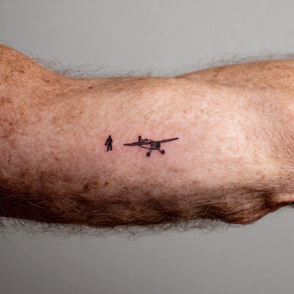 Tiny Airplane Outline