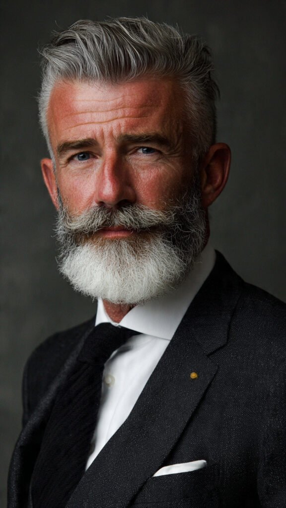 Distinguished Salt-and-Pepper Beard