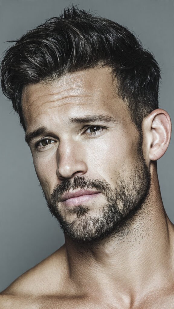 Stubble with a Sharp Line-Up