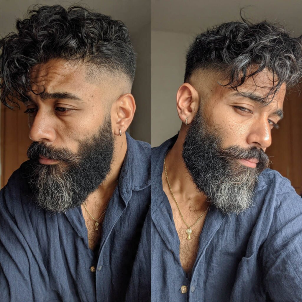 Short Tapered Beard with Loose Waves