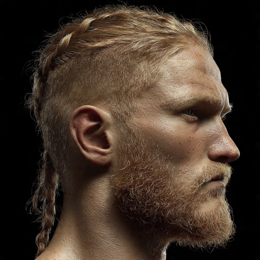 Tapered Viking beard style