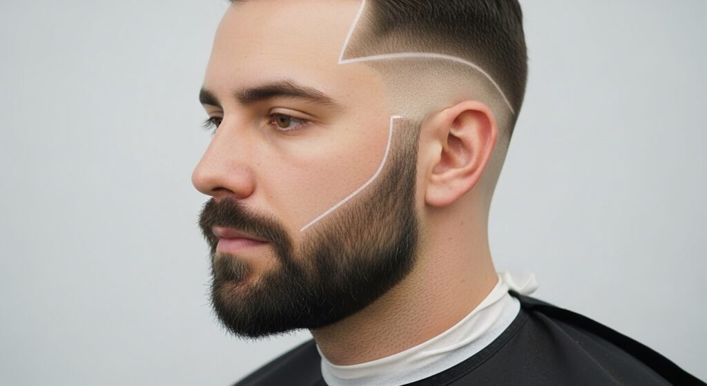 Drop fade beard style
