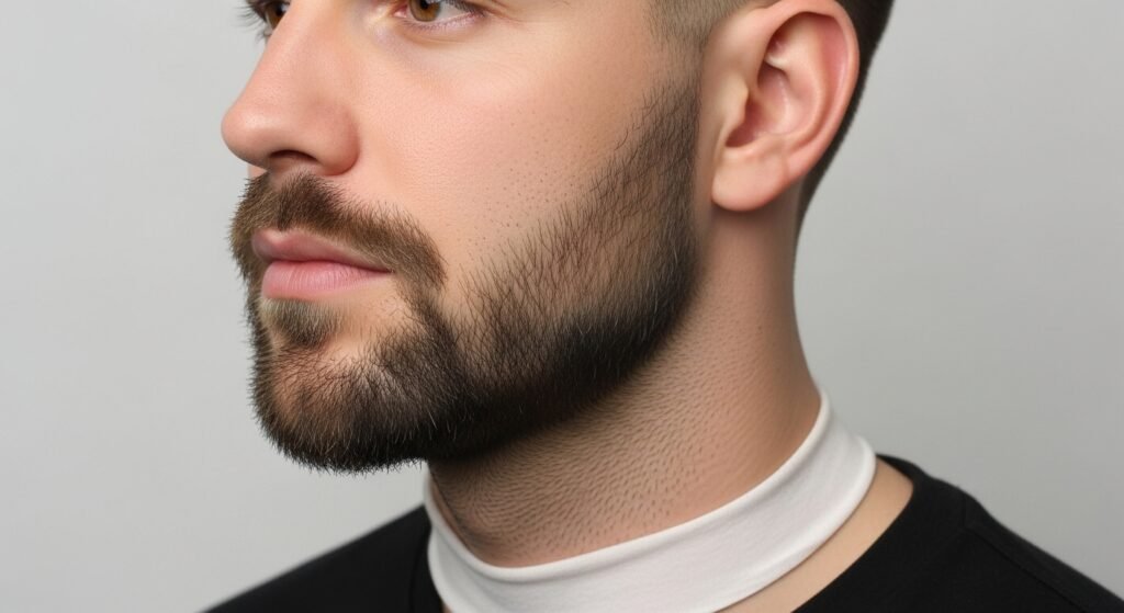 Low boxed beard natural