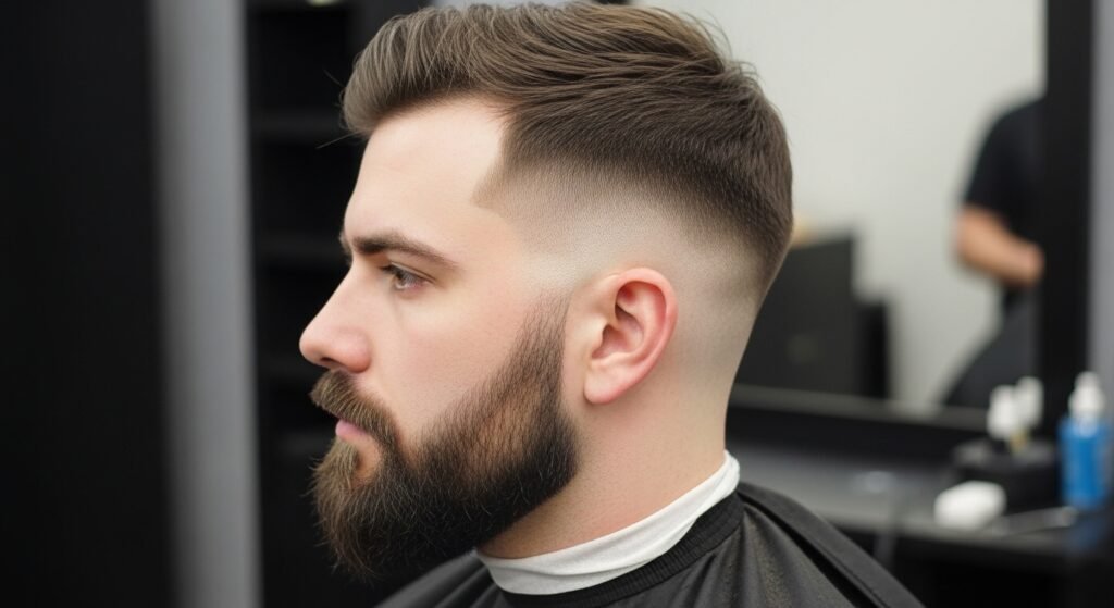 Short boxed beard sharp edges