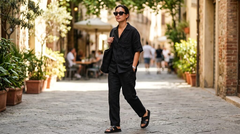 Monochrome summer outfit