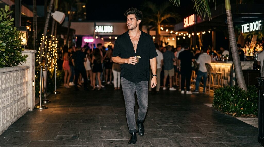 All black summer clubwear