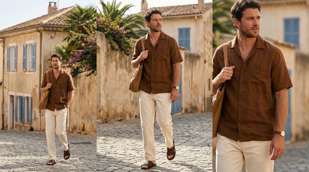 earth tone chino outfit
