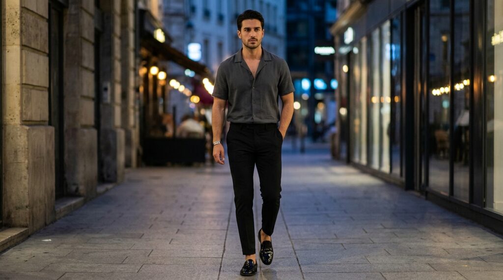 Monochrome evening loafers