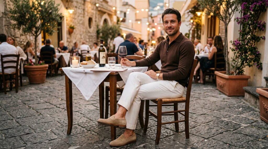 Italian dinner outfit for men