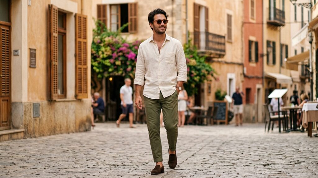 Linen shirt outfit