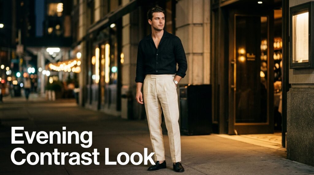Evening Contrast Look