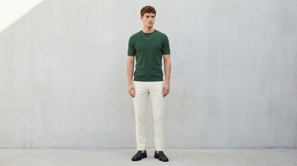 Minimal green loafers