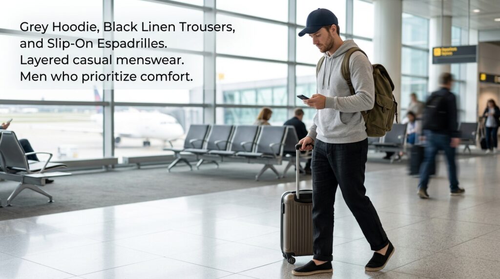 Layered casual menswear