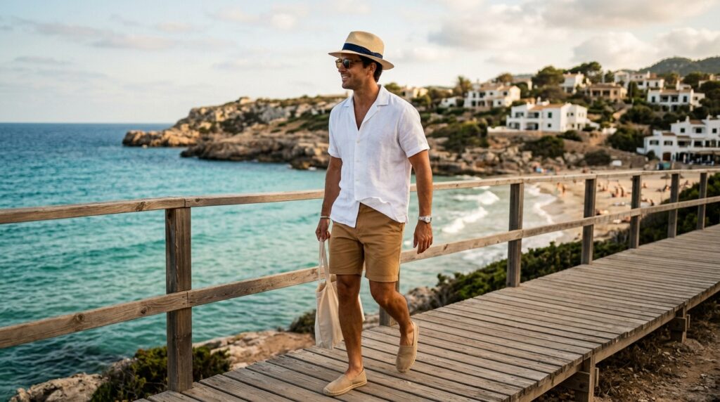 Men Beach Hat Look