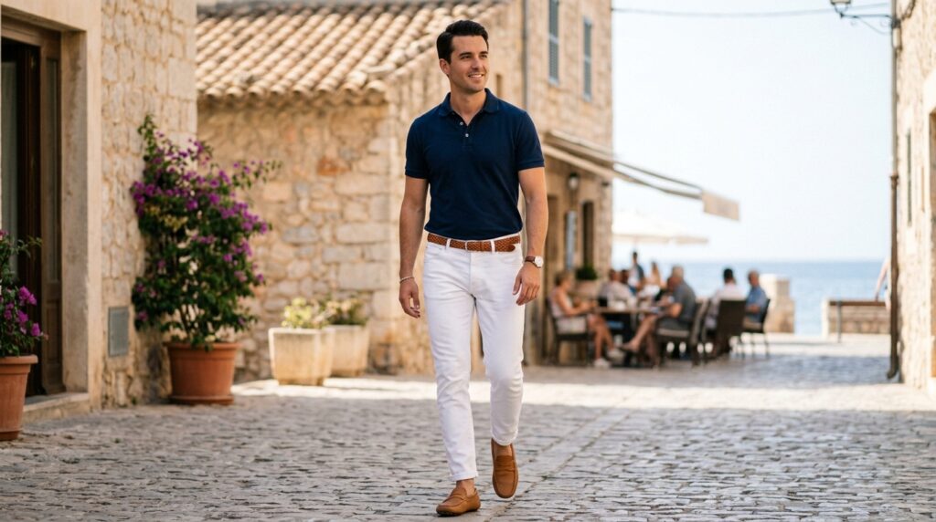 Navy and white summer fit