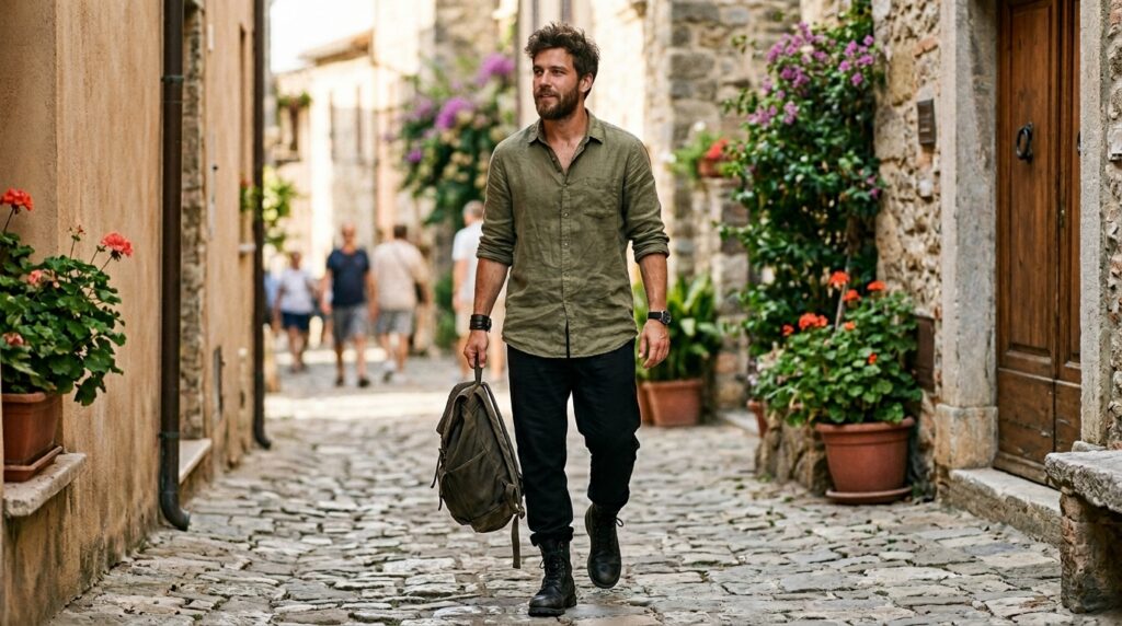 Olive rugged summer fit