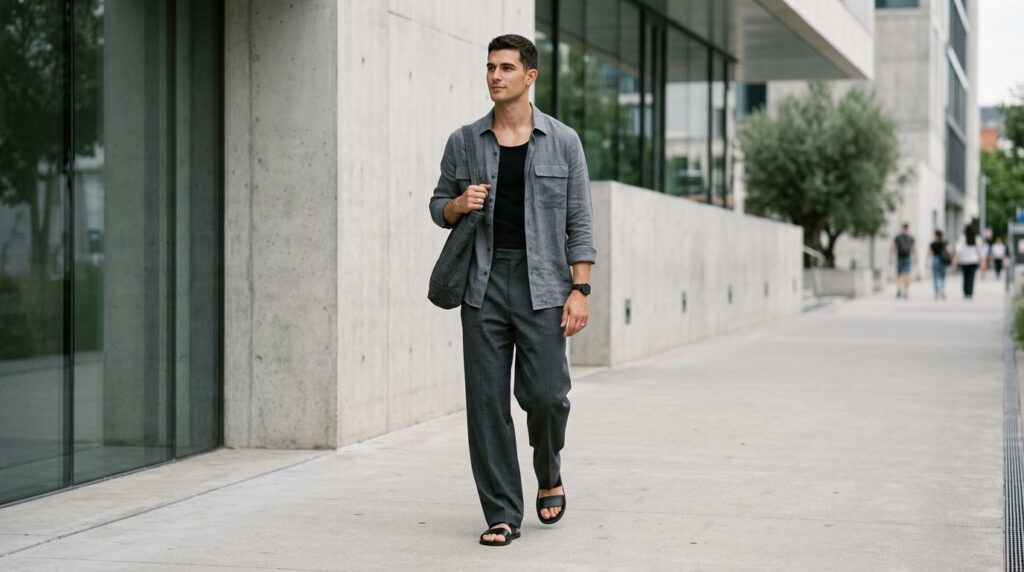 Monochrome Sandals Outfit