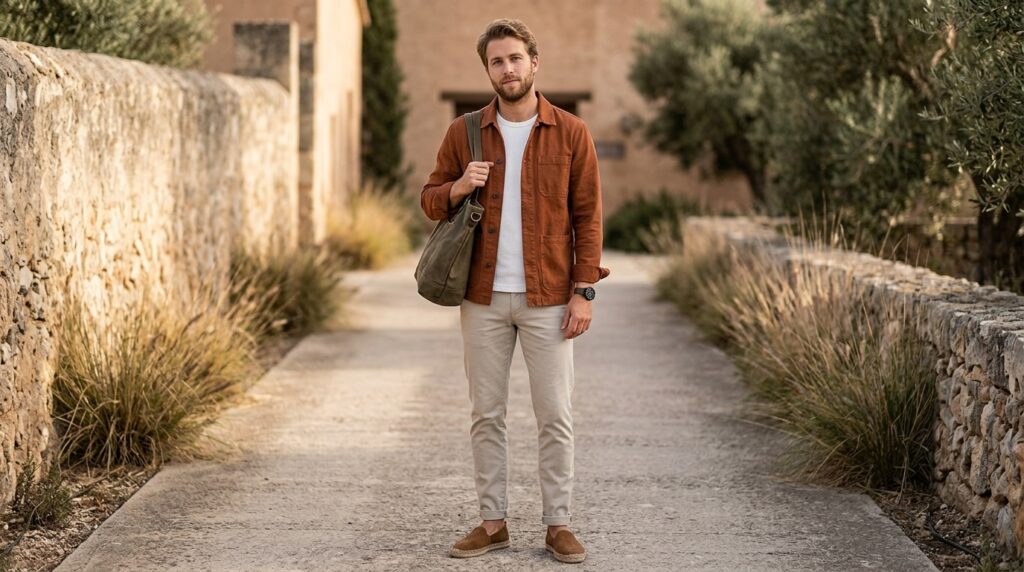 Earth tone menswear