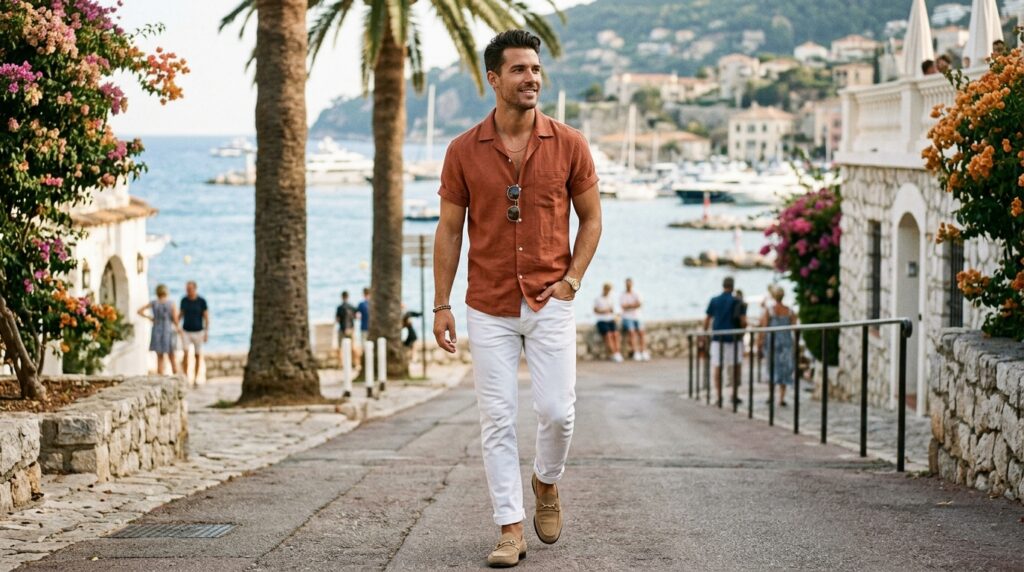 Rust resort outfit