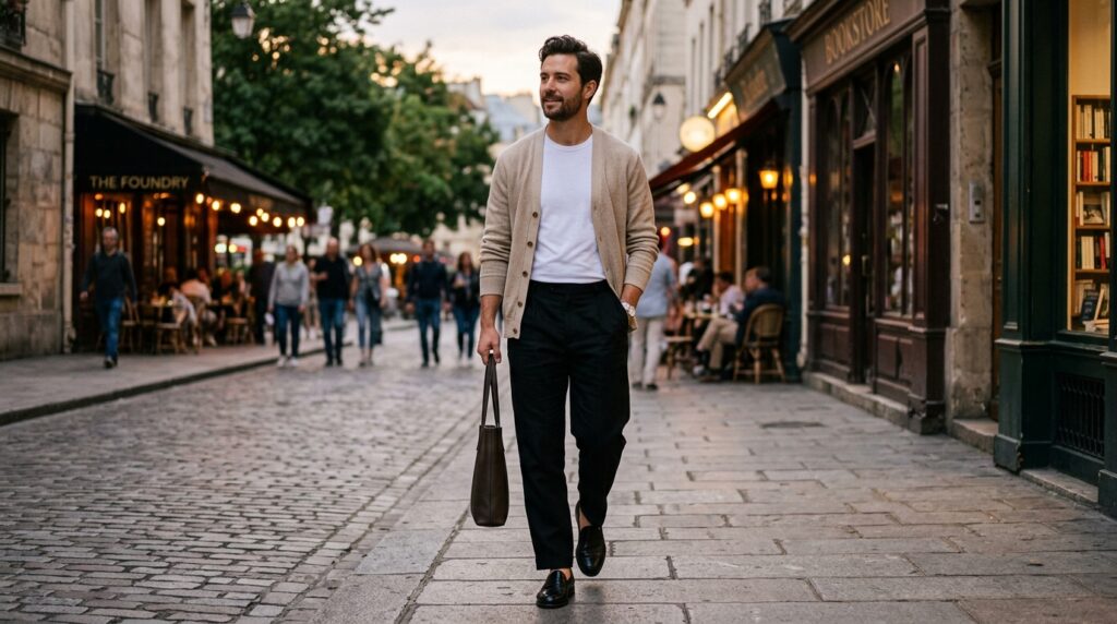 Layered evening trousers