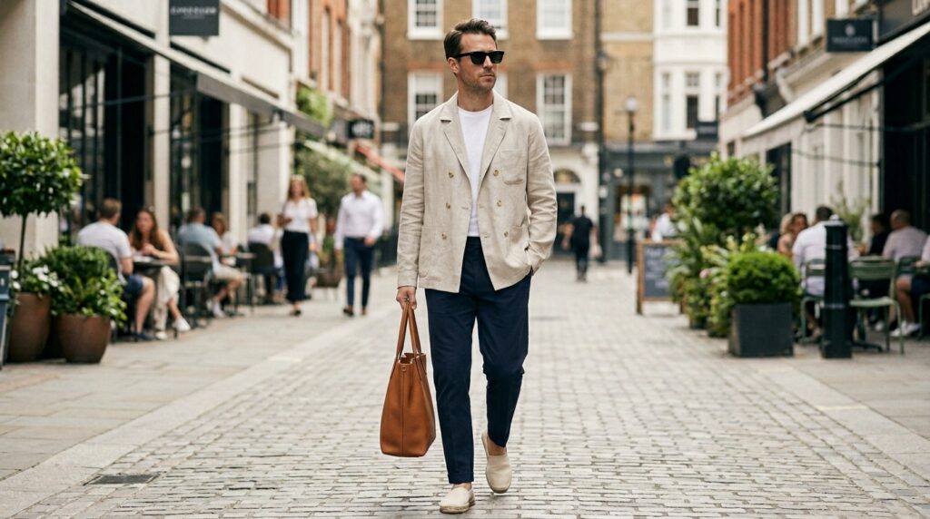 Modern tailored casual outfit