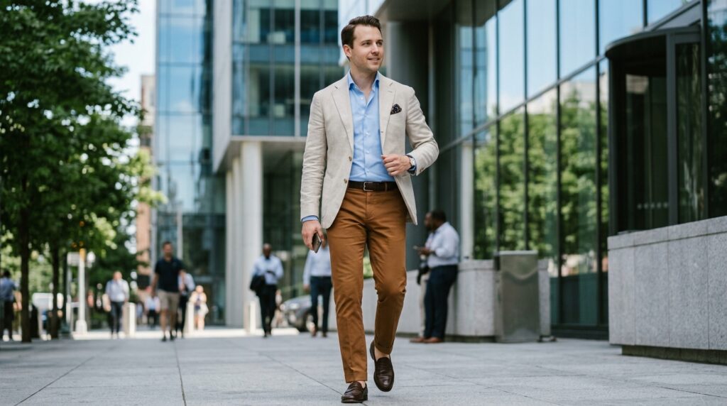 Classic summer office tailoring