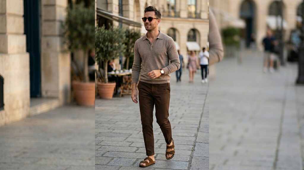 Brown Sandals Outfit Men
