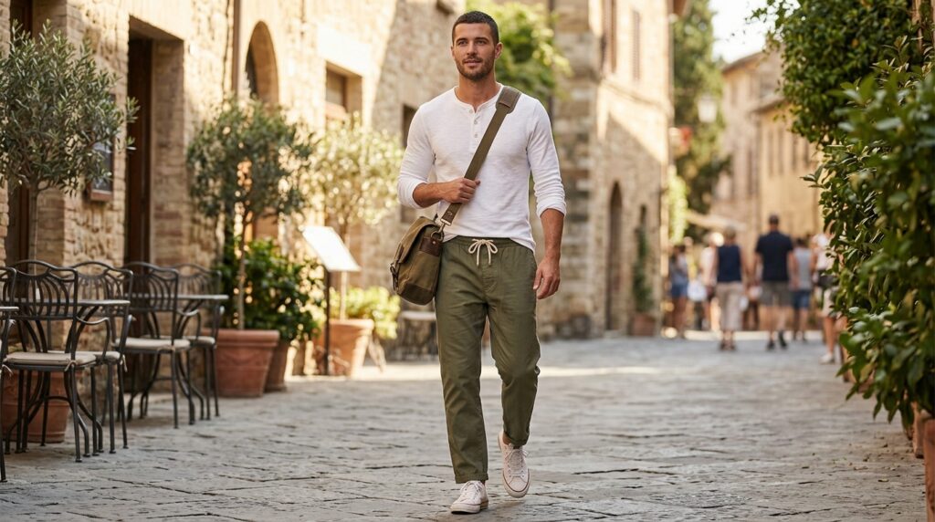 Earth-tone weekend fit