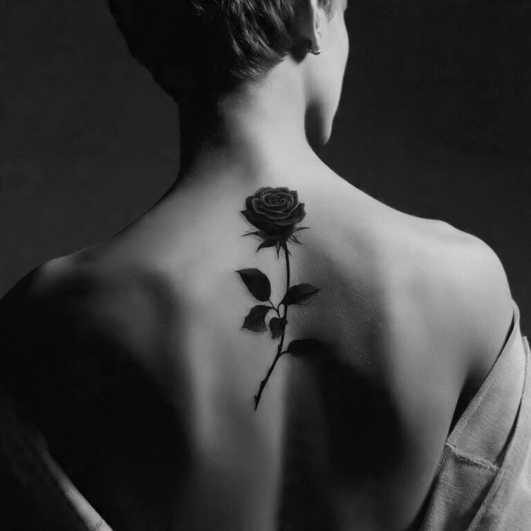 Single Black Rose