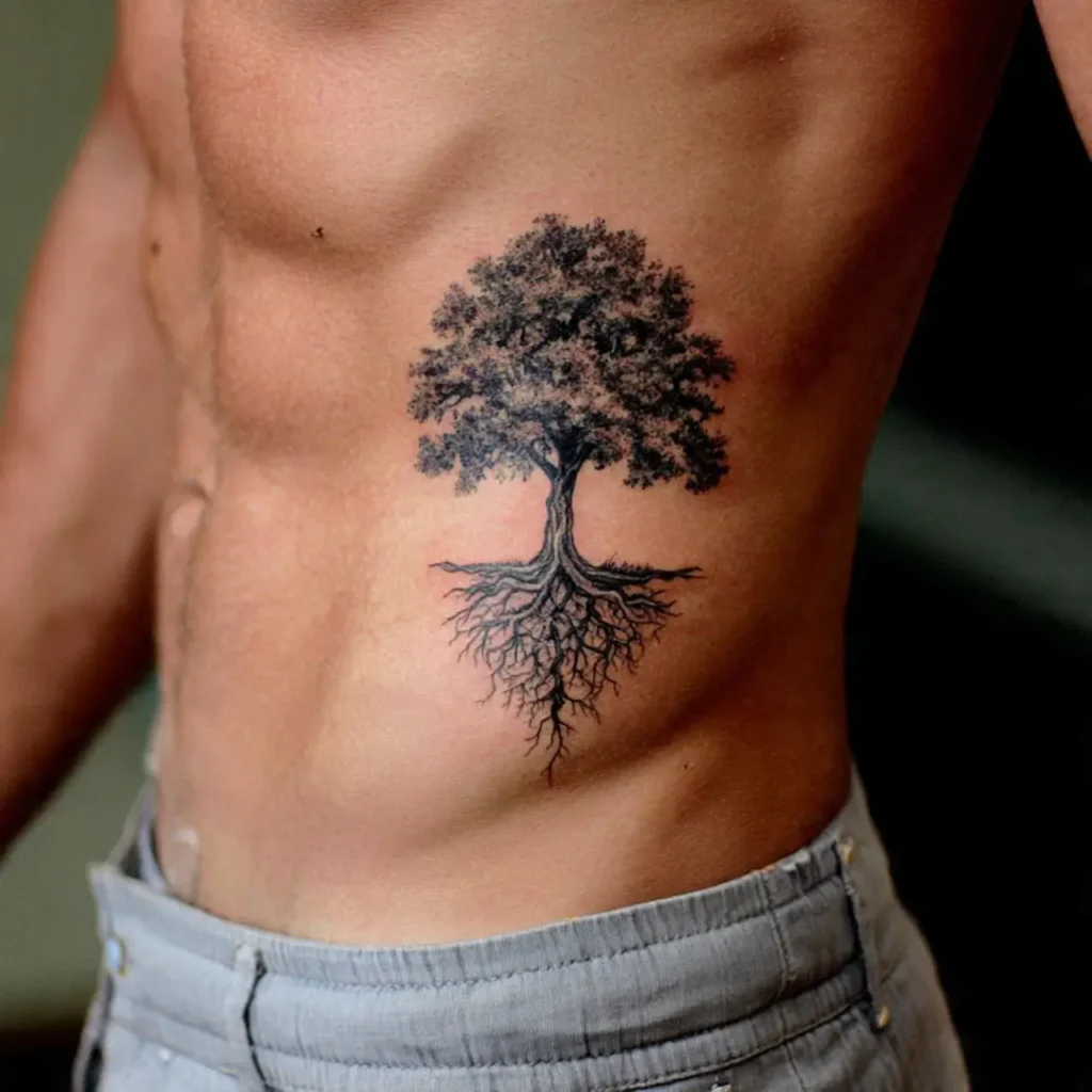 Tree Silhouette or Roots tattoo