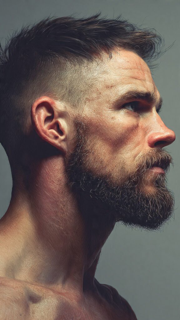 Chin Strap with Defined Edges