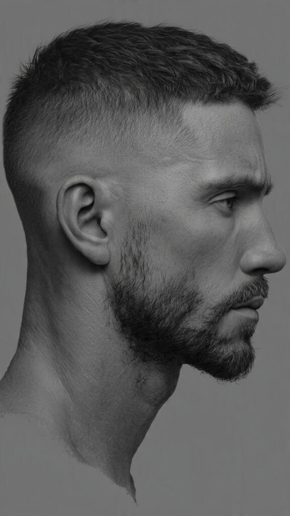 Skin Fade with Stubble Beard