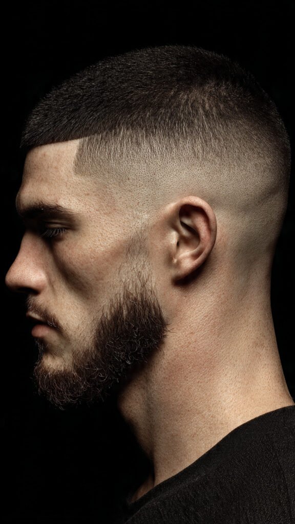Low Skin Fade with Goatee