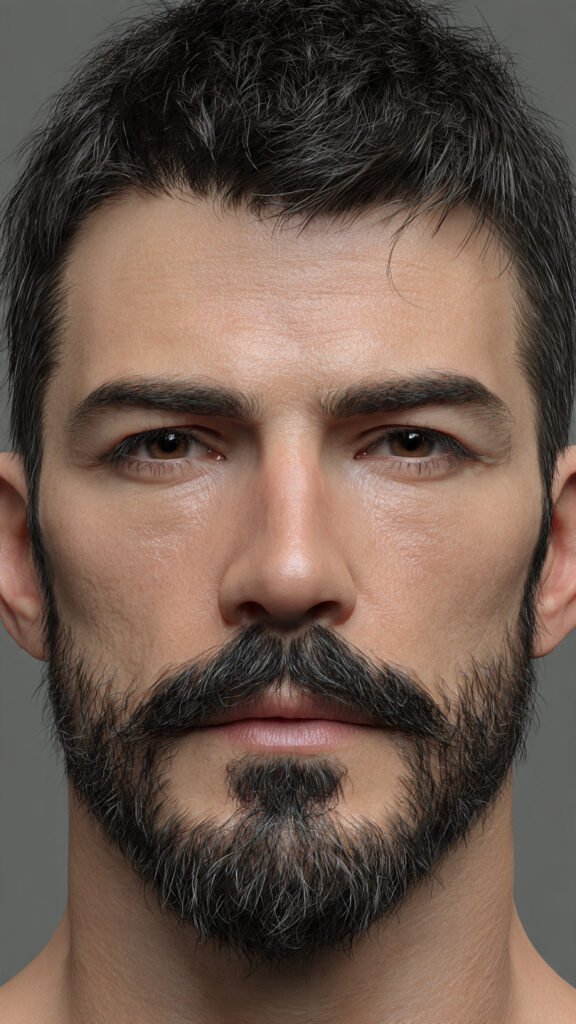 Minimalist Mustache and Chin Shadow