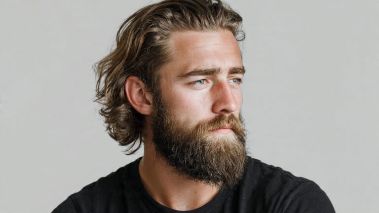 Brushed-Out Natural Beard