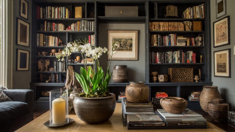Custom Bookshelves with Personality