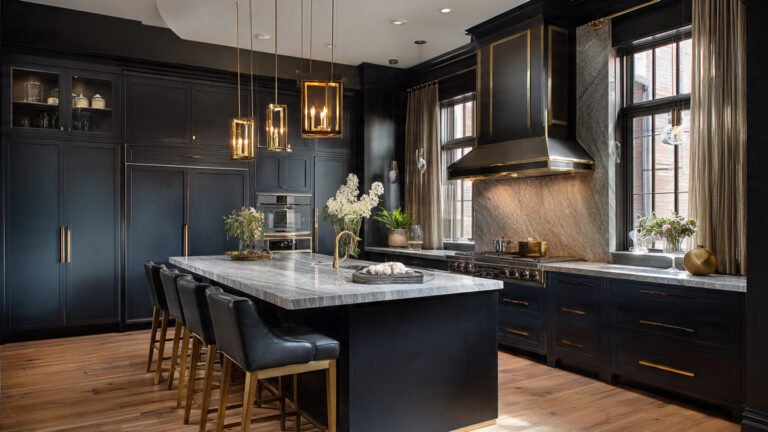 12. Dark Kitchen Cabinets