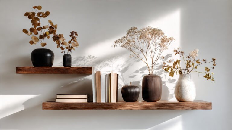 Floating Shelves With Actual Curation