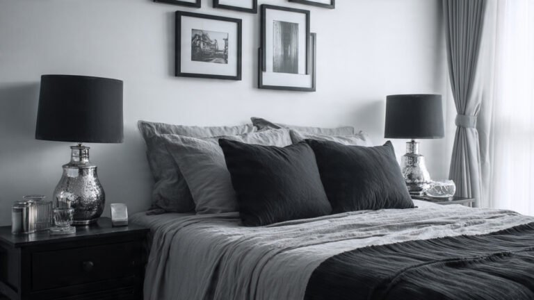 9. Monochrome Bedroom Styling