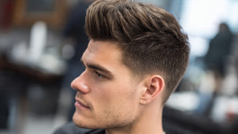 Short Quiff with Taper Fade