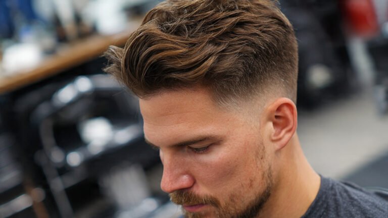 Short Sides Longer Top with Mid Fade