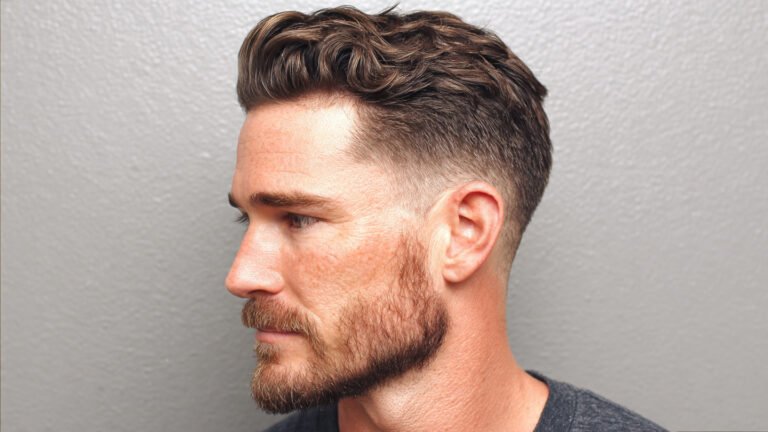 Side Part With Burst Fade