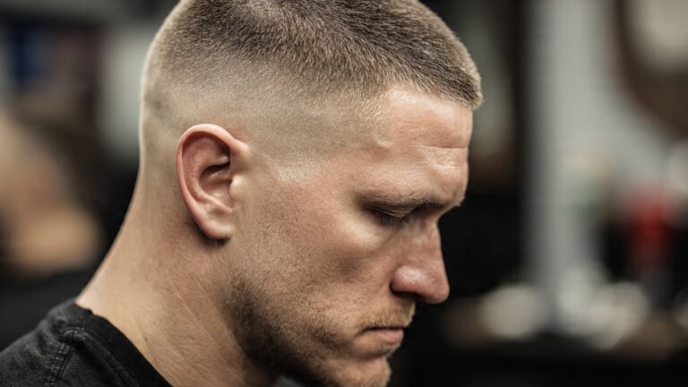 1 Guard Buzz Cut With Taper Fade
