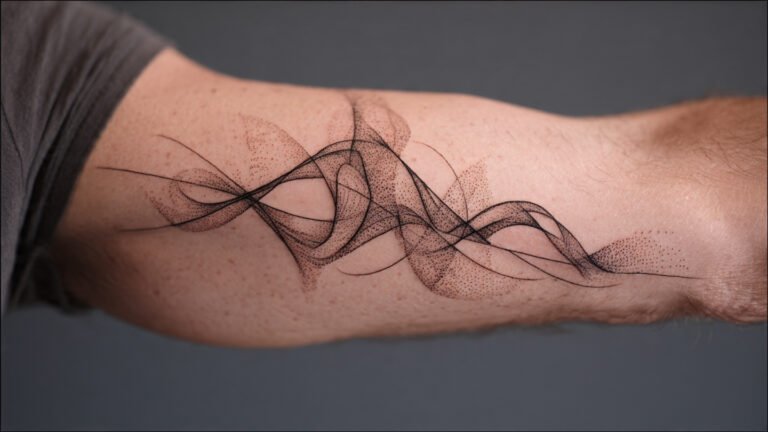 Abstract Line Art Tattoo
