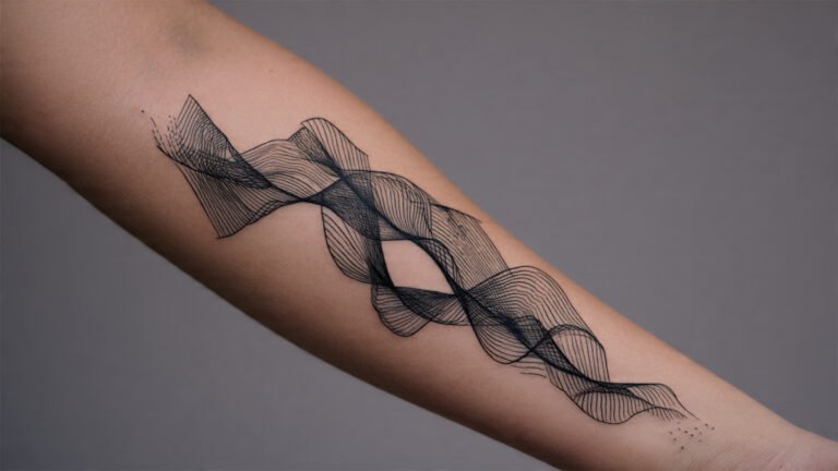 Abstract Line Art Tattoo